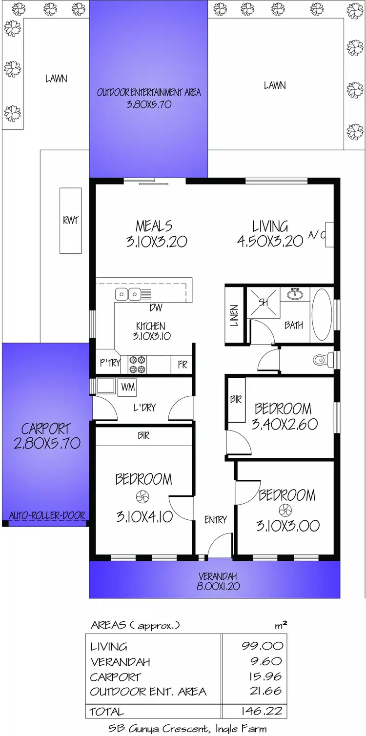 Floorplan of Homely house listing, 5B Gunya Crescent, Ingle Farm SA 5098