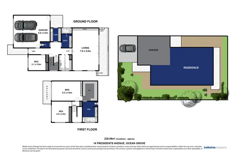 Floorplan of Homely house listing, 14 Presidents Avenue, Ocean Grove VIC 3226