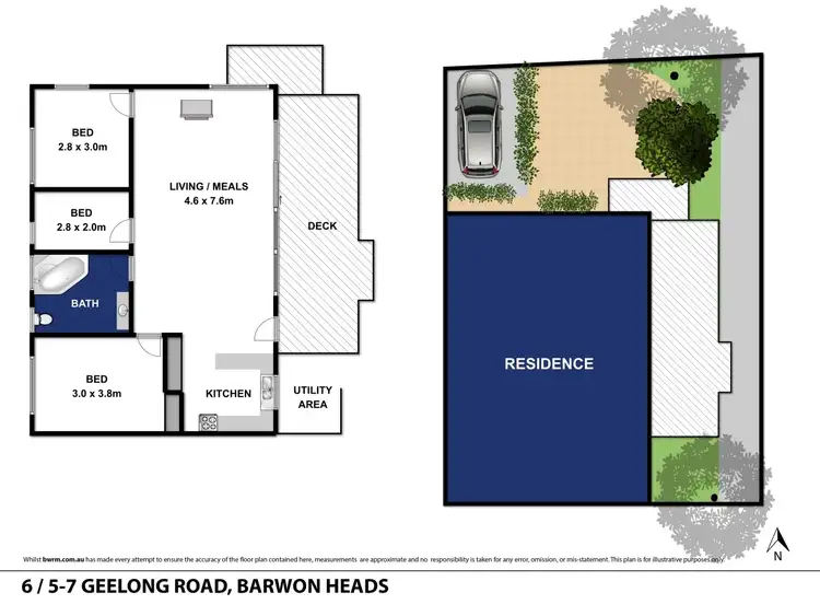 Floorplan of Homely unit listing, 6/5-7 Geelong Road, Barwon Heads VIC 3227