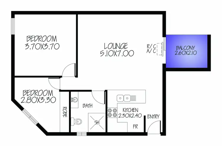 Floorplan of Homely apartment listing, 18/21-25 Goodall Parade, Mawson Lakes SA 5095