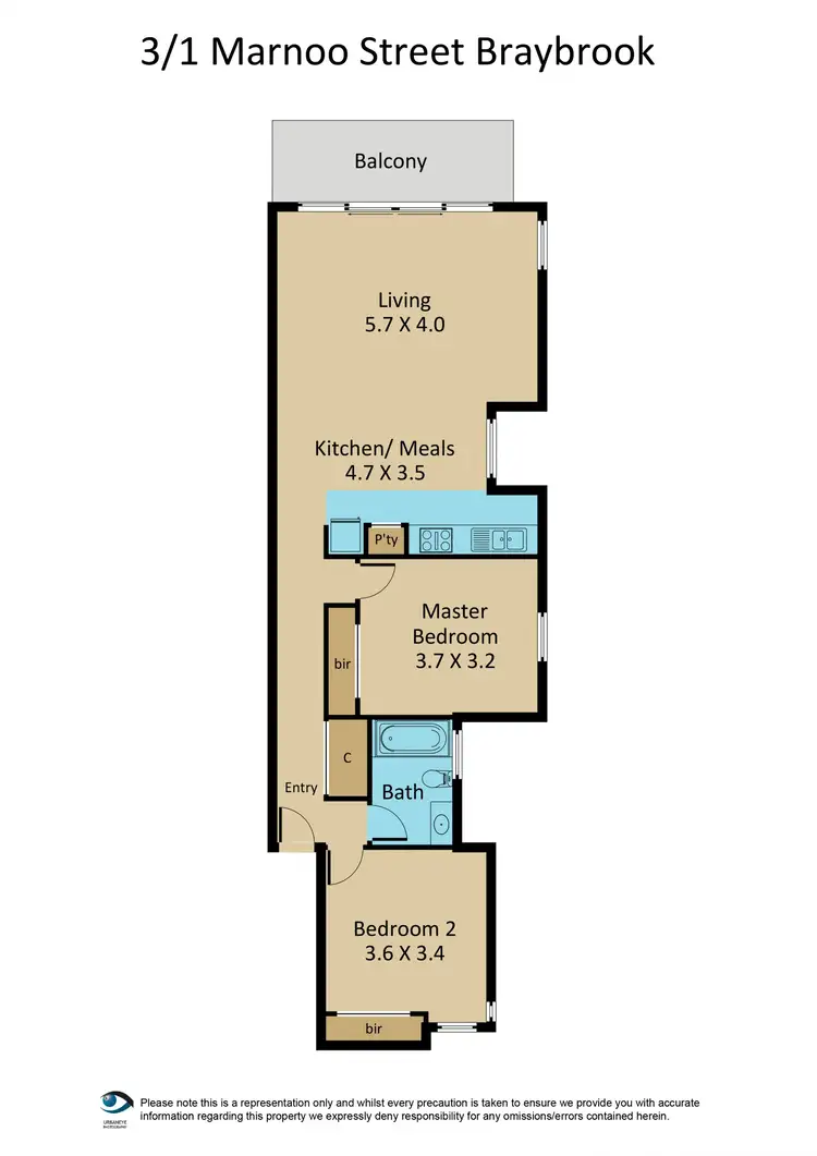 Floorplan of Homely unit listing, 3/1 Marnoo Street, Braybrook VIC 3019