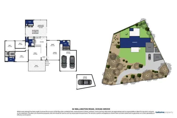 Floorplan of Homely house listing, 34 Wallington Road (Cnr The Parade), Ocean Grove VIC 3226