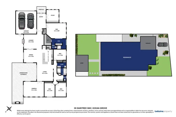 Floorplan of Homely house listing, 39 Daintree Way, Ocean Grove VIC 3226