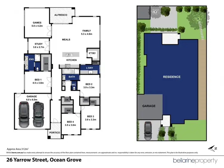 Floorplan of Homely house listing, 26 Yarrow Street, Ocean Grove VIC 3226