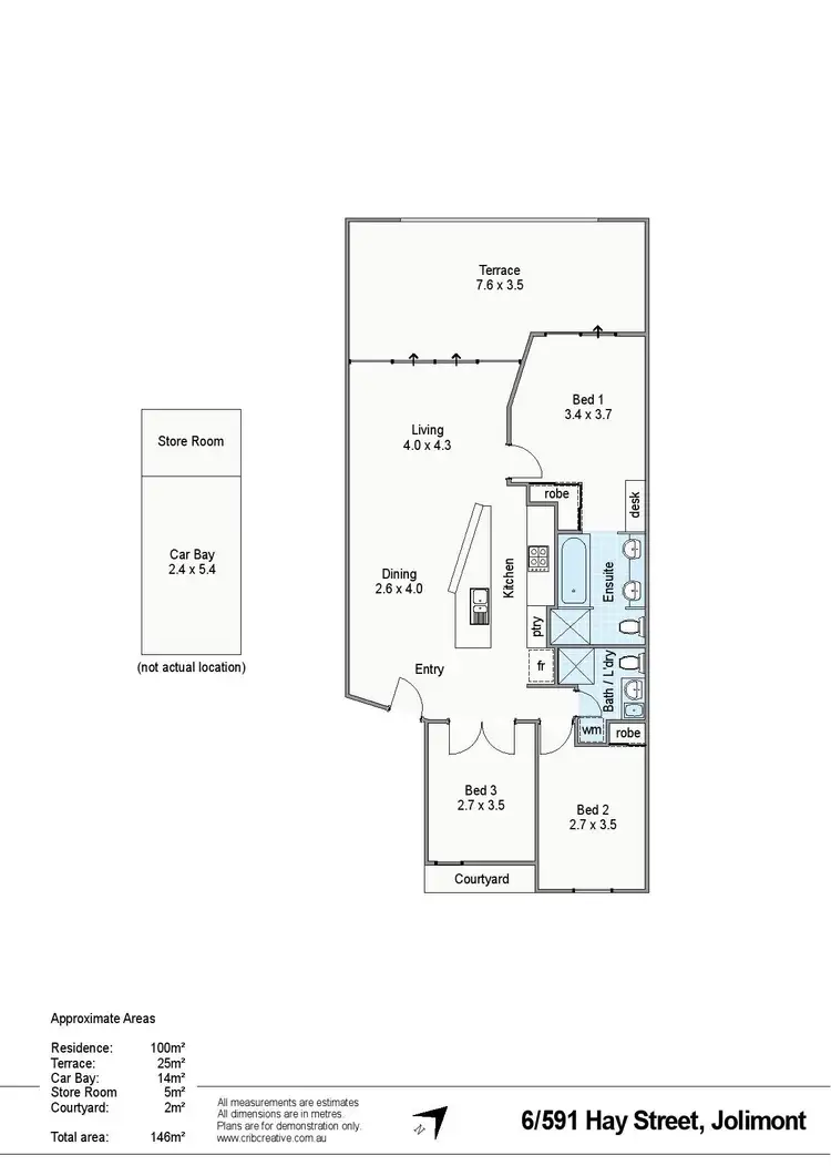 Floorplan of Homely apartment listing, 6/591 Hay Street, Jolimont WA 6014