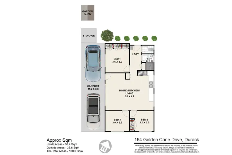 Floorplan of Homely house listing, 154 Golden Cane Drive, Durack QLD 4077