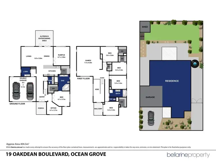 Floorplan of Homely house listing, 19 Oakdean Boulevard, Ocean Grove VIC 3226