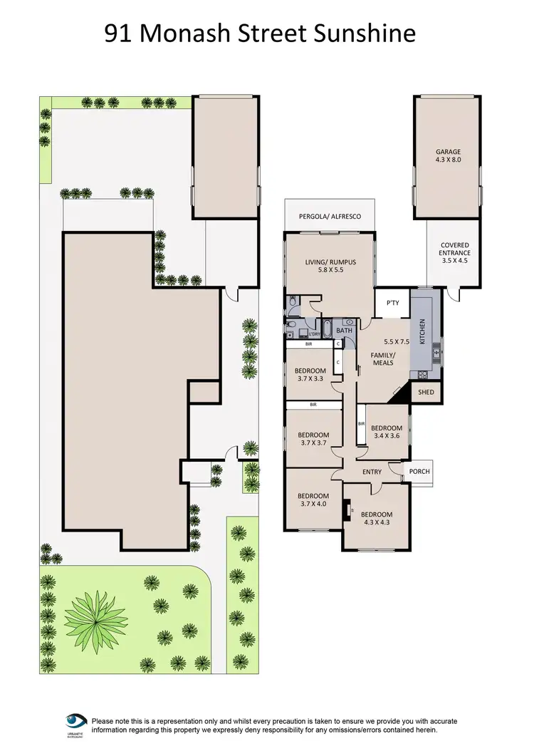 Floorplan of Homely house listing, 91 Monash St, Sunshine VIC 3020