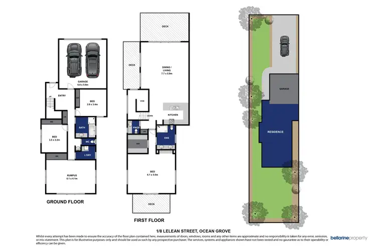 Floorplan of Homely townhouse listing, 2/8 Lelean Street, Ocean Grove VIC 3226