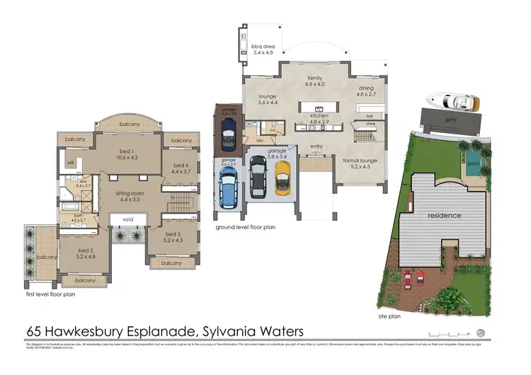 Floorplan of Homely house listing, 65 Hawkesbury Esplanade, Sylvania Waters NSW 2224