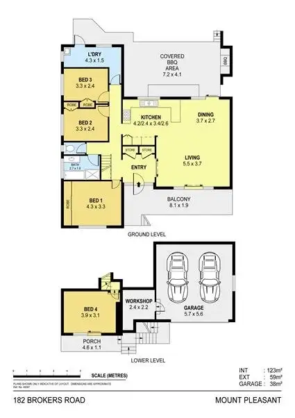 Floorplan of Homely house listing, 182 Brokers Road, Mount Pleasant NSW 2519