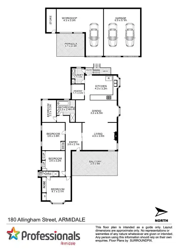 Floorplan of Homely house listing, 180 Allingham Street, Armidale NSW 2350