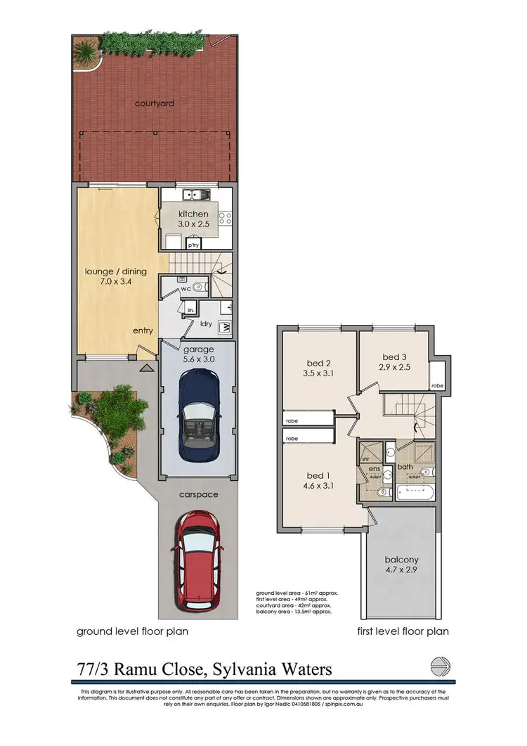 Floorplan of Homely townhouse listing, 77/3 Ramu Close, Sylvania Waters NSW 2224