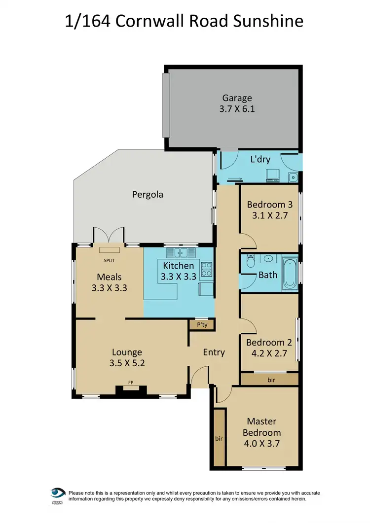 Floorplan of Homely unit listing, 1/164 Cornwall Road, Sunshine VIC 3020