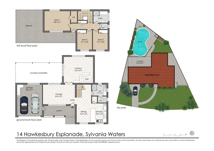 Floorplan of Homely house listing, 14 Hawkesbury Esplanade, Sylvania Waters NSW 2224