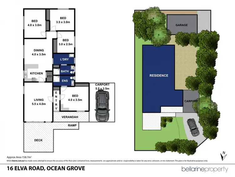 Floorplan of Homely house listing, 16 Elva Road, Ocean Grove VIC 3226