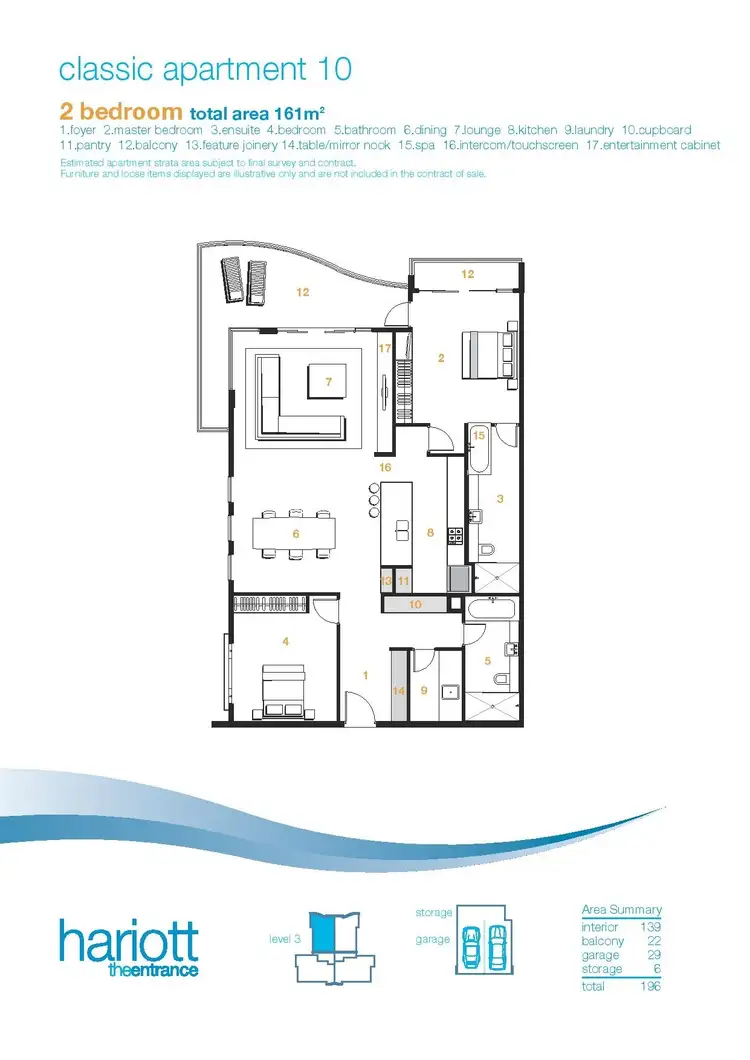 Floorplan of Homely unit listing, 10/50-54 Ocean Parade, The Entrance NSW 2261