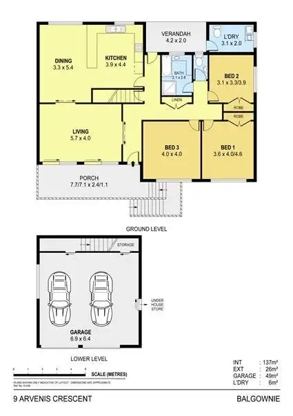 Floorplan of Homely house listing, 9 Arvenis Crescent, Balgownie NSW 2519