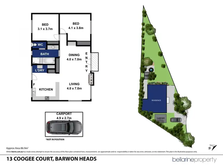 Floorplan of Homely house listing, 13 Coogee Court, Barwon Heads VIC 3227
