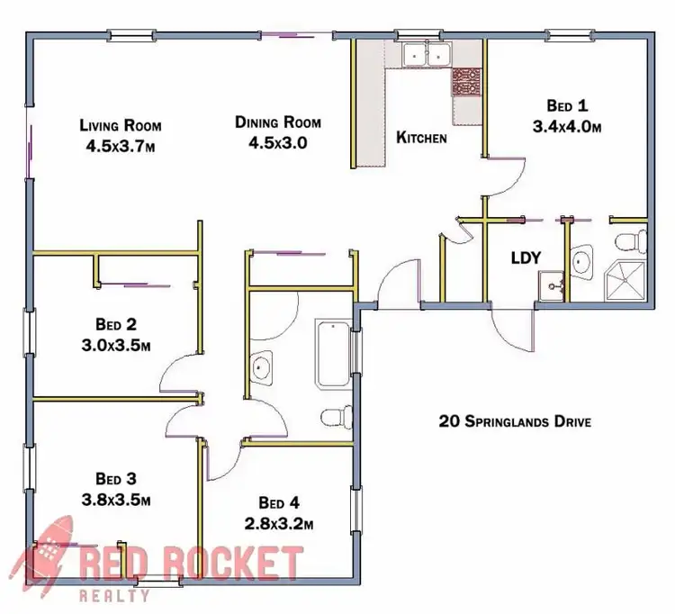 Floorplan of Homely house listing, 20 Springlands Drive, Slacks Creek QLD 4127