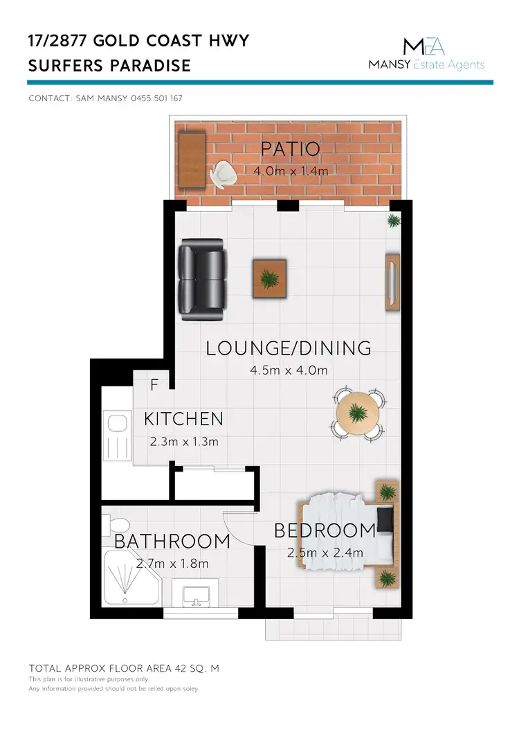 Floorplan of Homely apartment listing, 17/2877 Gold Coast Highway, Surfers Paradise QLD 4217