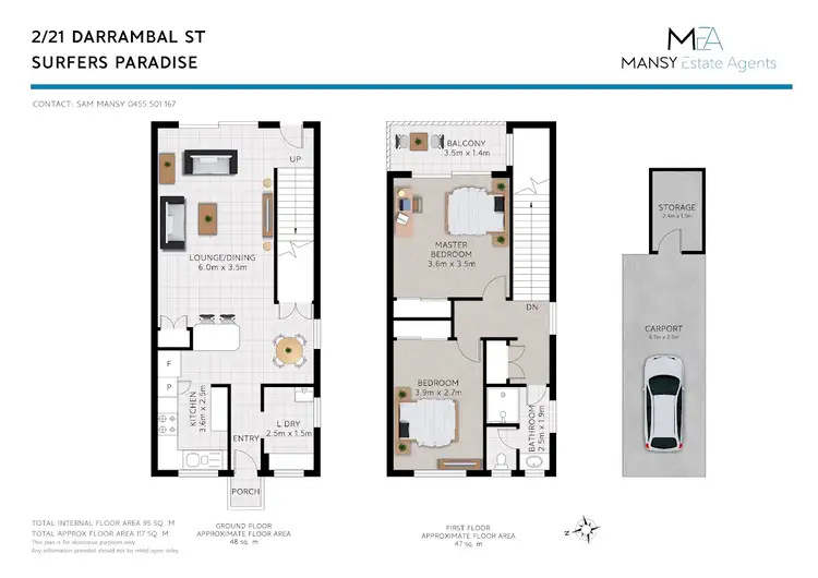 Floorplan of Homely townhouse listing, 2/21 Darrambal Street, Surfers Paradise QLD 4217