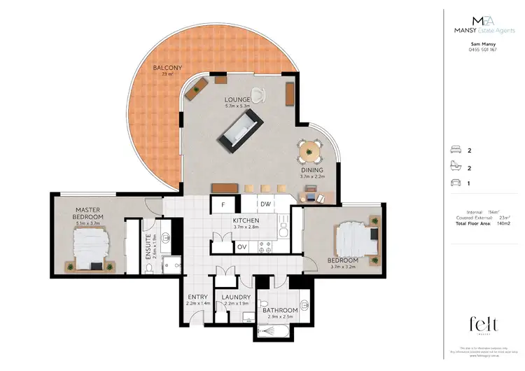 Floorplan of Homely unit listing, 10C/30 Laycock Street, Surfers Paradise QLD 4217