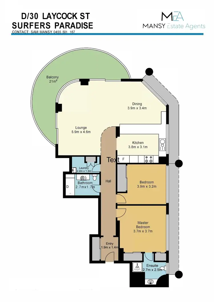 Floorplan of Homely apartment listing, 20D/30 Laycock Street, Surfers Paradise QLD 4217