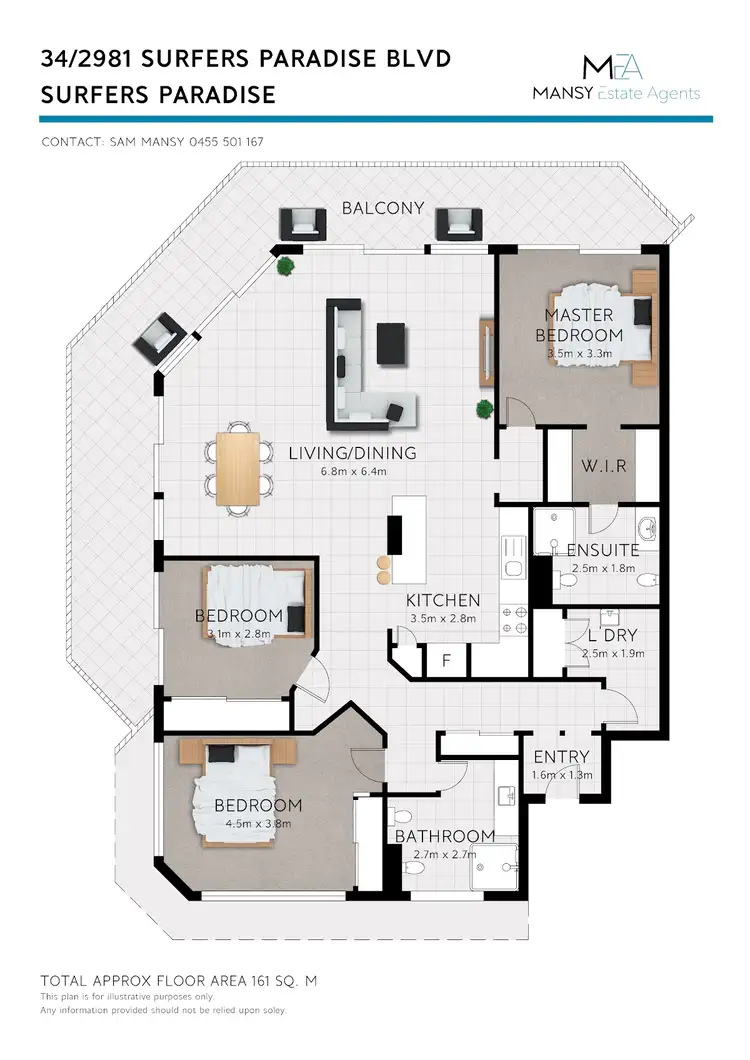 Floorplan of Homely apartment listing, 34/2981 Surfers Paradise Boulevard, Surfers Paradise QLD 4217