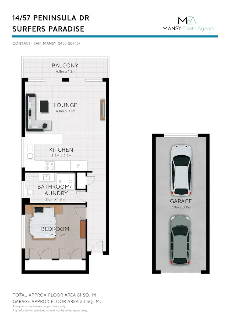 Floorplan of Homely apartment listing, 14/57 Peninsular Drive, Surfers Paradise QLD 4217