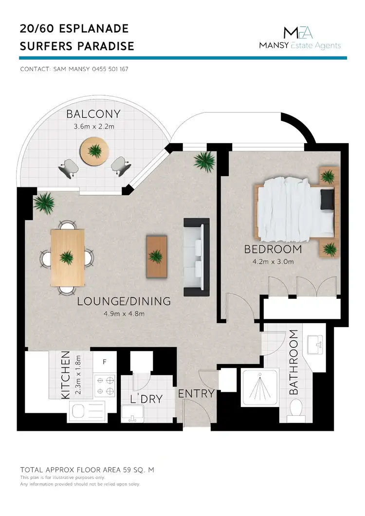 Floorplan of Homely apartment listing, 20/62 The Esplanade, Surfers Paradise QLD 4217
