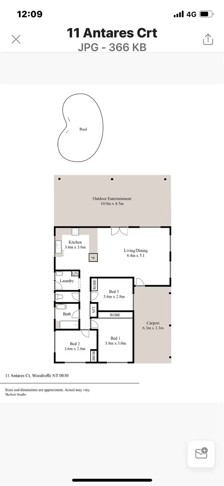 Floorplan of Homely house listing, 11 Antares Ct, Woodroffe NT 830