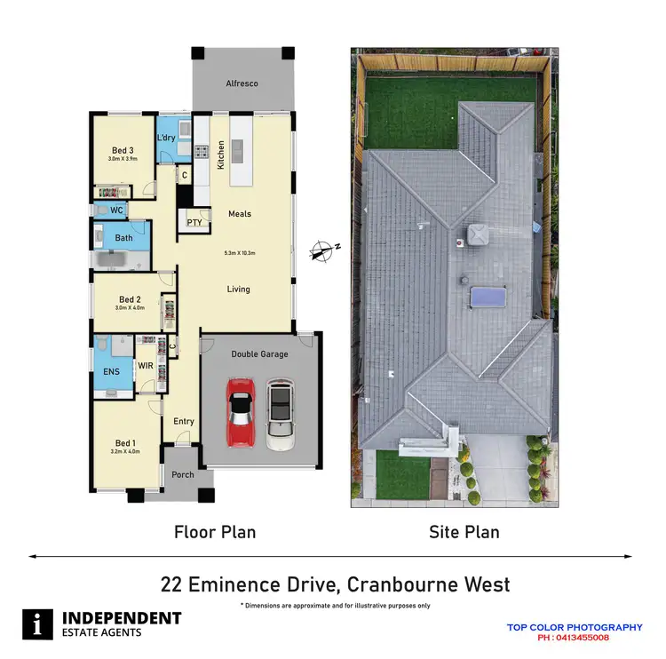Floorplan of Homely house listing, 22 EMINENCE DR, Cranbourne West VIC 3977