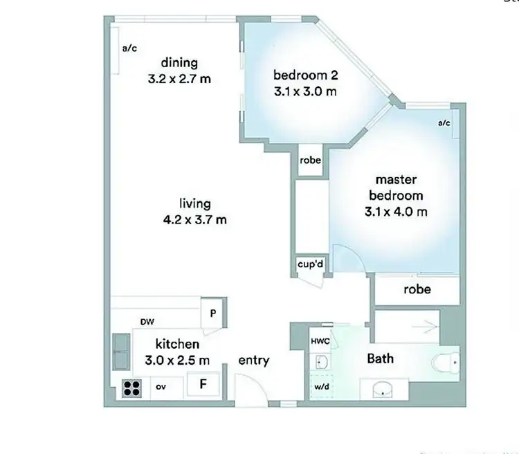 Floorplan of Homely unit listing, 70 Remembrance  Dve, Surfers Paradise QLD 4217