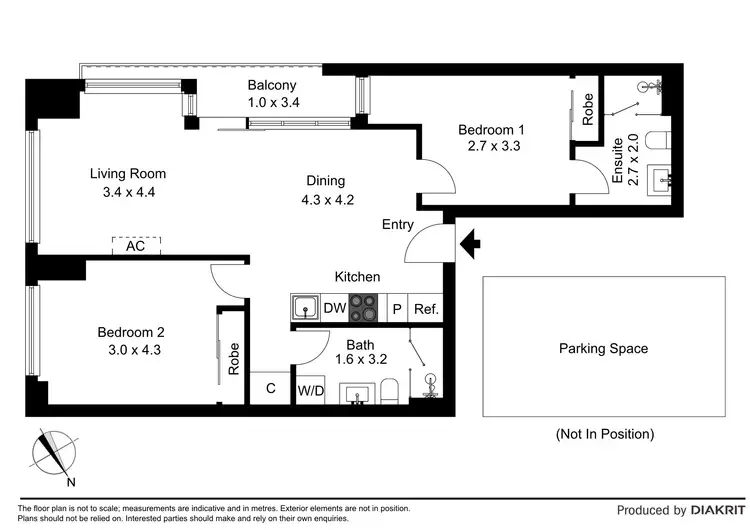 Floorplan of Homely apartment listing, 1711/7 Katherine Place, Melbourne VIC 3000