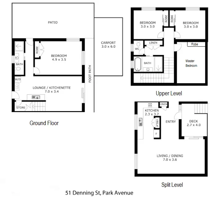 Floorplan of Homely house listing, 51 Denning Street, Park Avenue QLD 4701