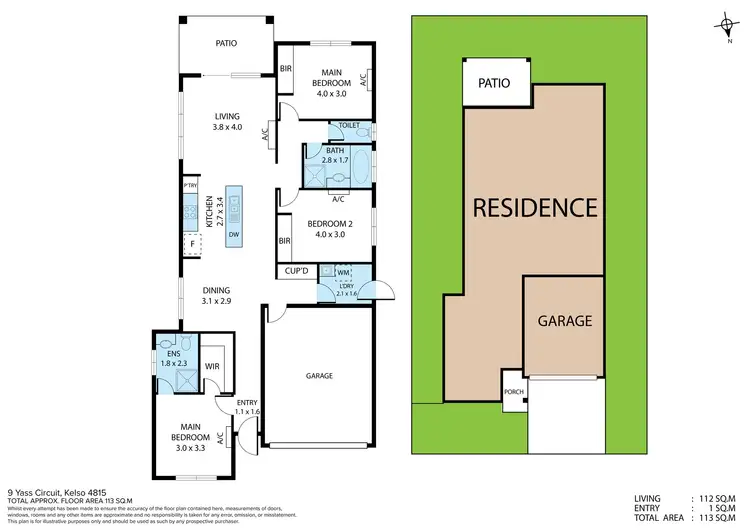 Floorplan of Homely house listing, 9 YASS CIRCUIT, Kelso QLD 4815
