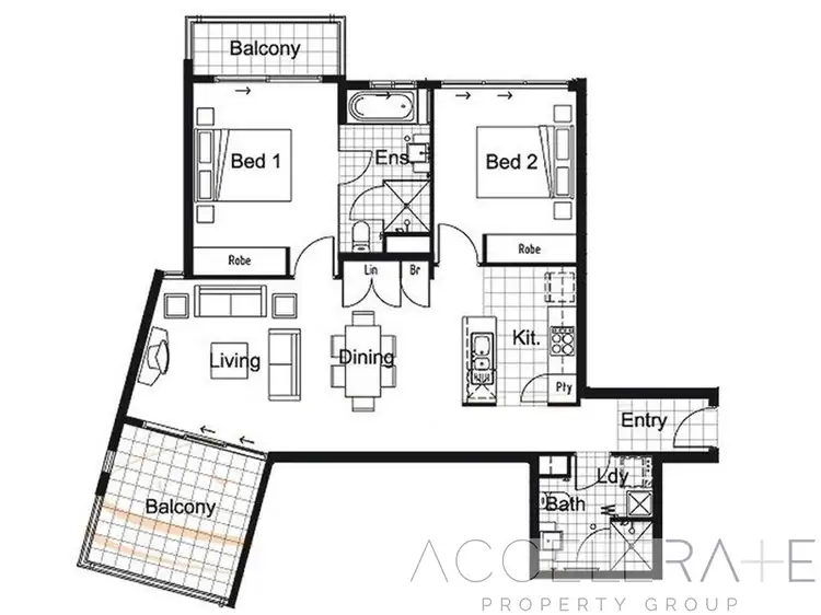 Floorplan of Homely unit listing, 2101/92 Quay Street, Brisbane City QLD 4000