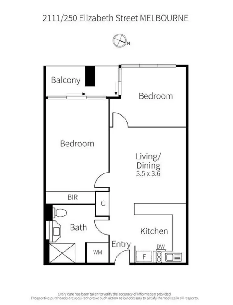 Floorplan of Homely apartment listing, 2111/250 Elizabeth St, Melbourne VIC 3000