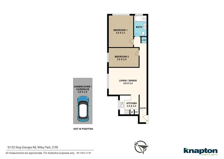 Floorplan of Homely unit listing, 9/132 King Georges Road, Wiley Park NSW 2195