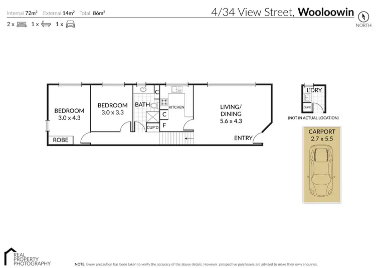 Floorplan of Homely unit listing, 4/34 View Street, Wooloowin QLD 4030