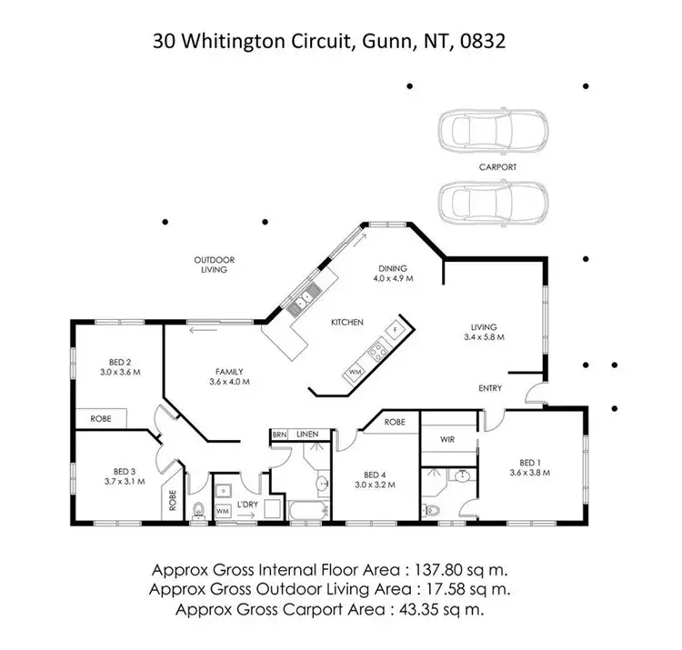 Floorplan of Homely house listing, 30 Whitington Cct, Gunn NT 832