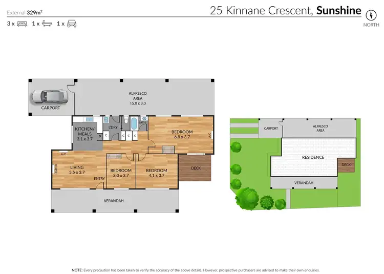Floorplan of Homely house listing, 25 Kinnane Crescent, Sunshine VIC 3020