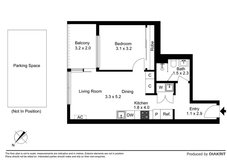 Floorplan of Homely apartment listing, 516/33 Judd Street, Richmond VIC 3121