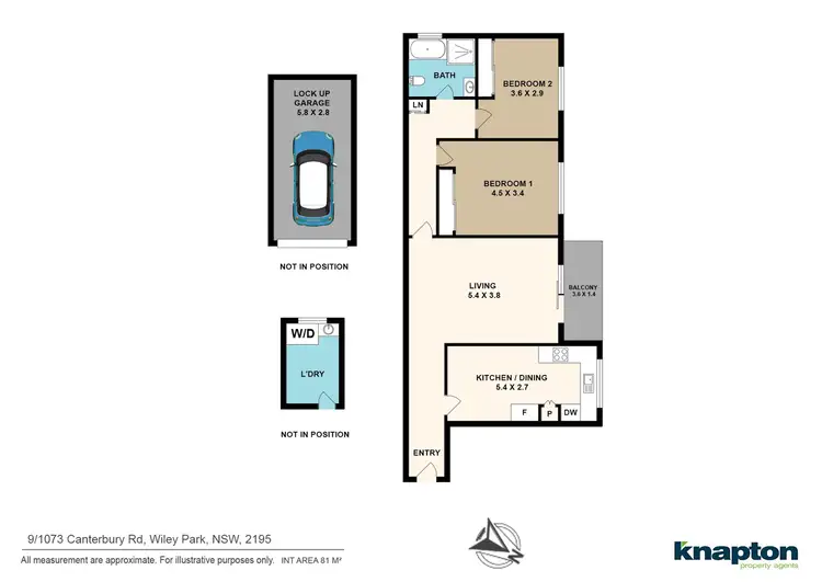Floorplan of Homely unit listing, 9/1073 Canterbury Road, Wiley Park NSW 2195