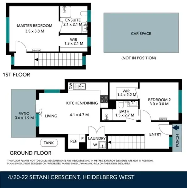 Floorplan of Homely townhouse listing, Unit 4/20 Setani Crescent, Heidelberg West VIC 3081
