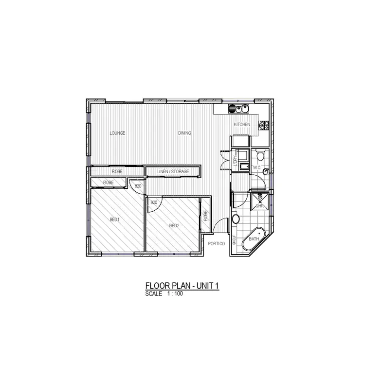 Floorplan of Homely unit listing, 2/44 Joffre Street, Mowbray TAS 7248