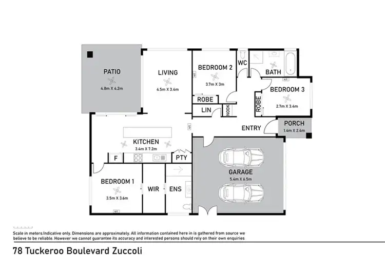 Floorplan of Homely house listing, 78 Tuckeroo Blvd, Zuccoli NT 832