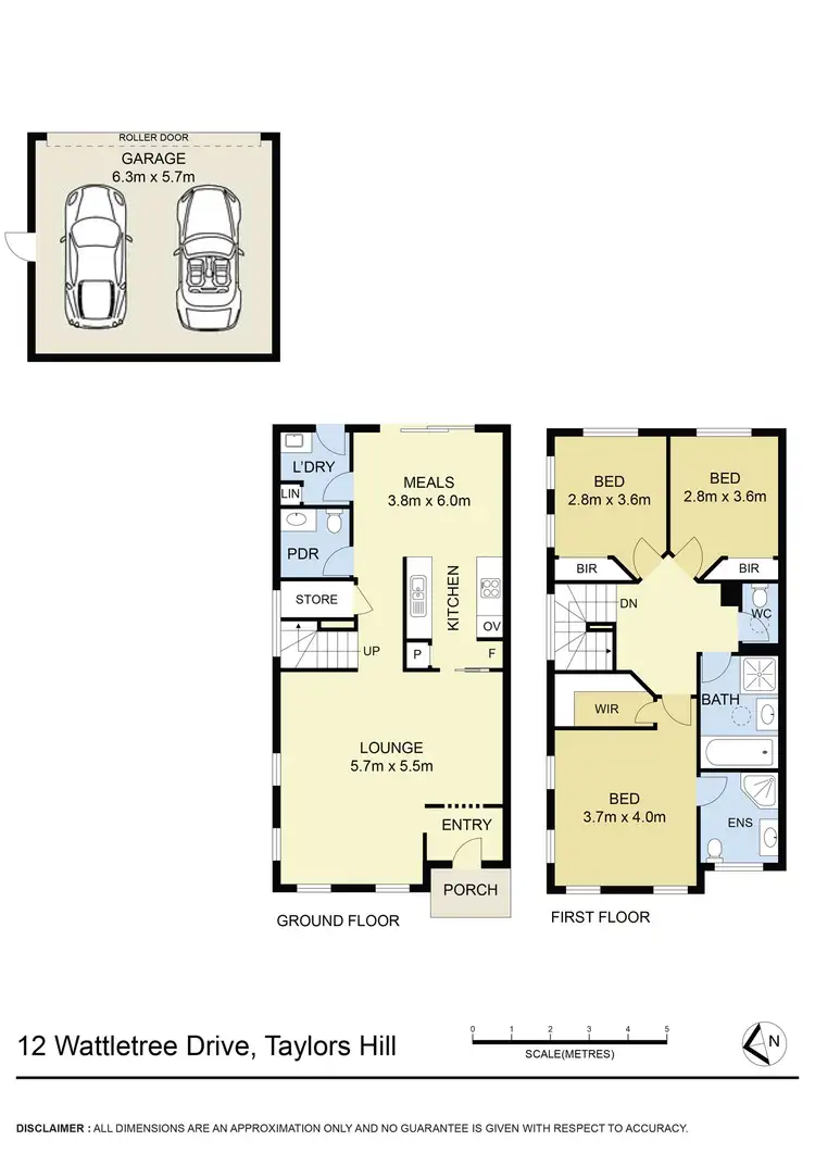Floorplan of Homely townhouse listing, 12 Wattletree Drive, Taylors Hill VIC 3037