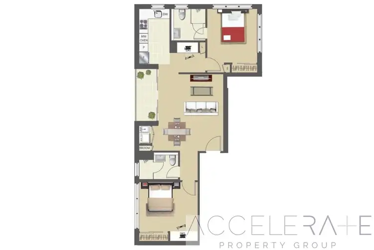 Floorplan of Homely unit listing, 1701/35 Campbell Street, Bowen Hills QLD 4006